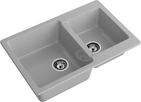 Кухонная мойка Granfest Practik P-780K серый 78х51 цвет серый поверхность матовая