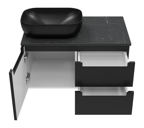 Тумба под раковину Brevita Cargo CAR-01080-021П2Я 79х49х40 подвесная - фото 3