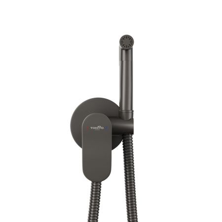 Гигиенический душ со смесителем Tokito FURO TOK-FUR-1016GM вороненая сталь
