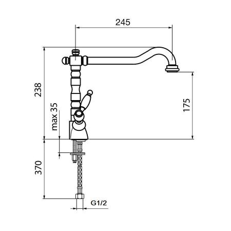 Смеситель для кухни Webert Kitchen Dorian DO780102015 на мойку хром