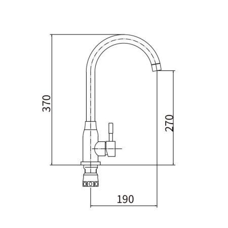 Смеситель для кухни Fashun A54009-B на мойку сатин