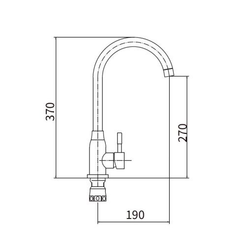 Смеситель для кухни Fashun A54009-B на мойку сатин - фото 3
