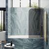 Душевая шторка на ванну Maybah Glass MGV-146-3у 65х140 стекло тонированное профиль золото ориентация универсальная