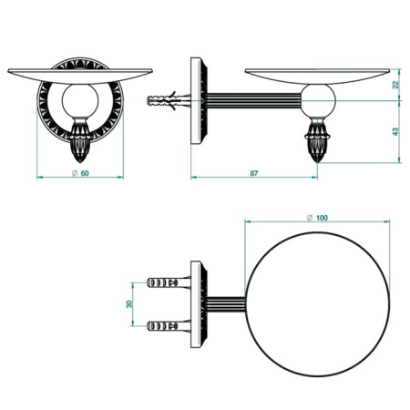 Мыльница THG Malmaison metal U93-F31-546