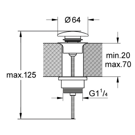 Донный клапан для раковины Kerasan Nolita 923389