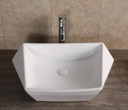 Раковина из сантехнического фарфора Cerutti SPA CR7065 60х40 накладная цвет белый без отверстий под смеситель