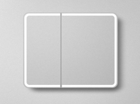 Зеркало-шкаф Art&Max PLATINO AM-Pla-1000-800-2D-DS-F 100х80 подвесной цвет белый