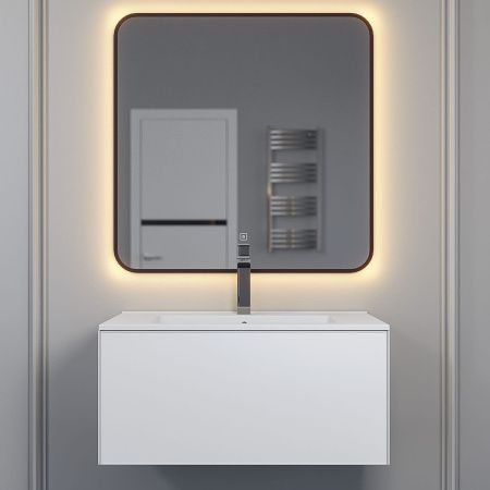 Тумба под раковину Uperwood Parma Premium 3930205463 80х50 подвесная цвет белый