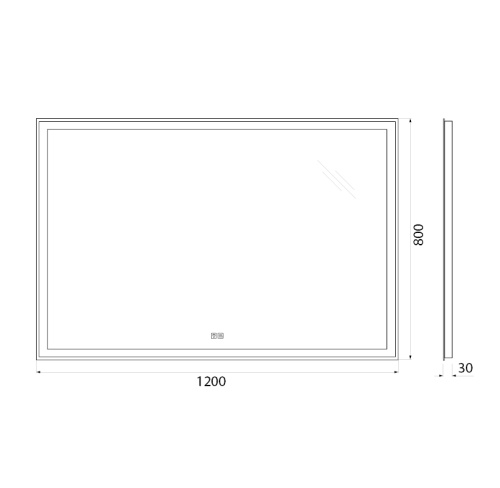Зеркало BelBagno SPC-GRT-1200-800-LED-TCH-WARM 120х80 - фото 5