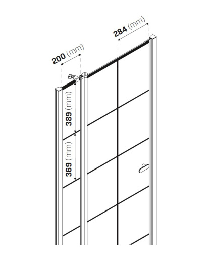 Душевая дверь New Trendy NEW SOLEO Black D-0293A 90х195 стекло прозрачное профиль черный - фото 4