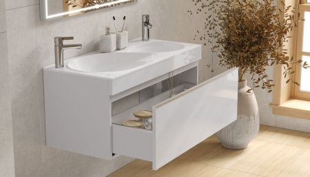 Тумба под раковину Velvex OTTO tpOTT.100-21.11 100х50 подвесная цвет белый