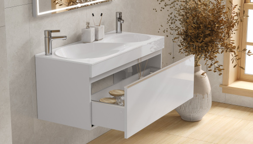 Тумба под раковину Velvex OTTO tpOTT.100-21.11 99х45х52 подвесная цвет белый - фото 3