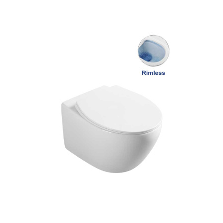 Унитаз подвесной Vincea Felice VT1-25 белый с сиденьем микролифт безободковый душевой смыв