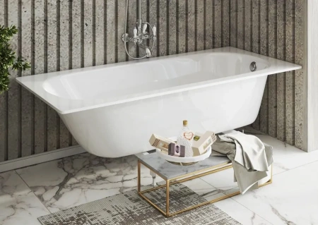 Ванна из литьевго мрамора Taliente Orta Stretto OR17070Stretto 170х70 пристенная прямоугольная без ножек и каркаса