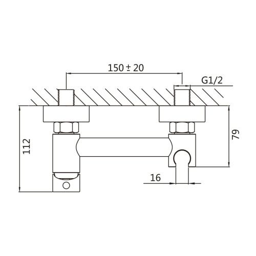 Гигиенический душ со смесителем Raffine F207T оружейная сталь - фото 3