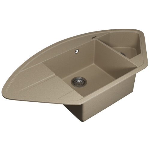 Кухонная мойка Uperwood Quartz Premium UPD-06 3910202121 100,6x51 цвет бежевый матовый - фото 2