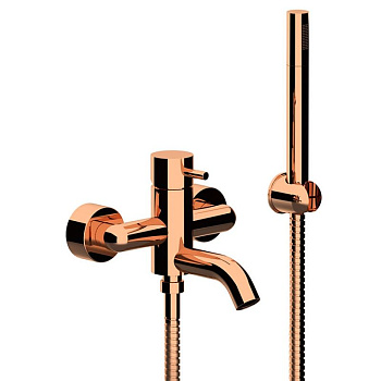 Смеситель для ванны Daniel Tokyo TX610-PG настенный розовое золото
