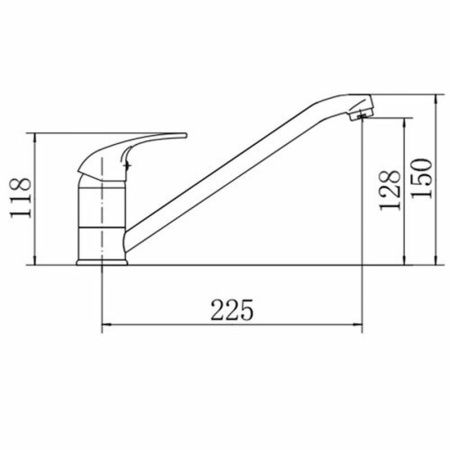 Смеситель для кухни Fashun A4215 на мойку хром