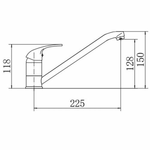 Смеситель для кухни Fashun A4215 на мойку хром - фото 3
