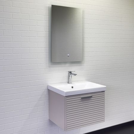 Тумба с раковиной Comforty Касабланка 00-00020108CF 60х50 подвесная цвет серый