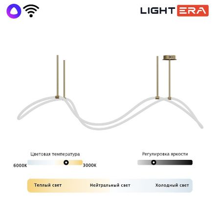 Люстра потолочная Lightera Nyasa (Ныаса) LE117L-120GB WIFI