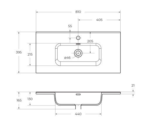 Раковина керамическая BelBagno BB800/390ETL 81х39 накладная цвет белый - фото 2