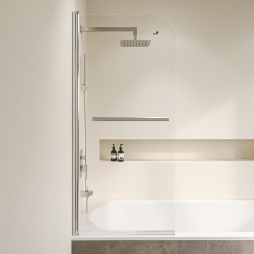 Душевая шторка на ванну RGW Screens 03110608-11 80х150 стекло прозрачное профиль хром глянцевый ориентация универсальная - фото 3