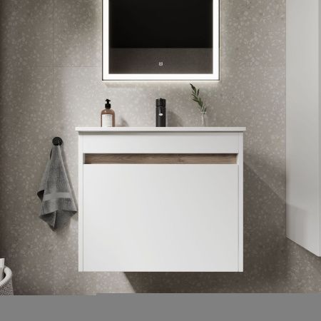 Тумба под раковину Sancos Smart SM60W 60х50 подвесная цвет белый