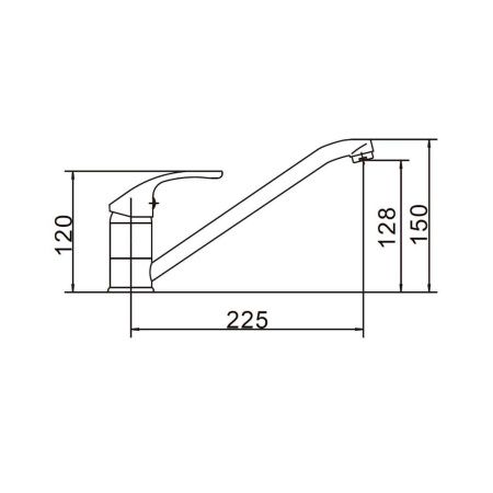 Смеситель для кухни Fashun A4236 на мойку хром