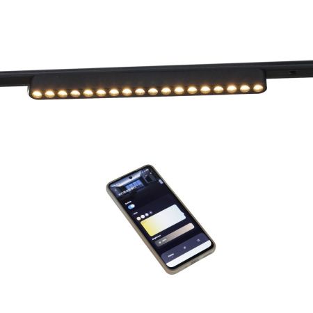 Трековый магнитный светильник Reluce 13002-9.3-001UR magnetic LED16W BK CCT+SMART