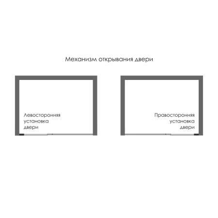 Душевая дверь Wasserkraft Elbe 74P 74P27 80х200 стекло прозрачное профиль черный