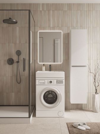 Раковина из искусственного камня Ceramica Nova QUATTRO CN0101 60х60 накладная цвет белый 1 отверстие под смеситель