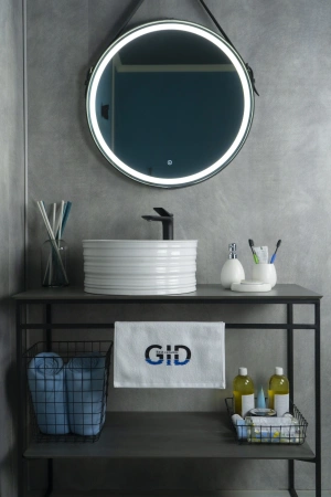 Раковина керамическая Gid Esfera 51174 40х40 накладная цвет белый без отверстий под смеситель