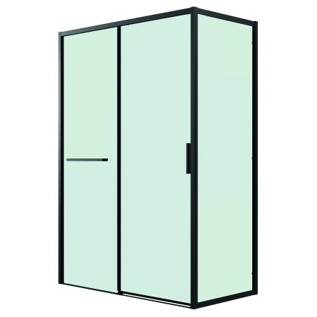 Боковая стенка Grossman Style 200.K33.05.100.21.00 100x195 стекло прозрачное профиль черный матовый