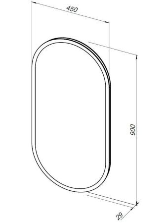 Зеркало с подсветкой Aquanet Монте 00288969 50х90 подвесное