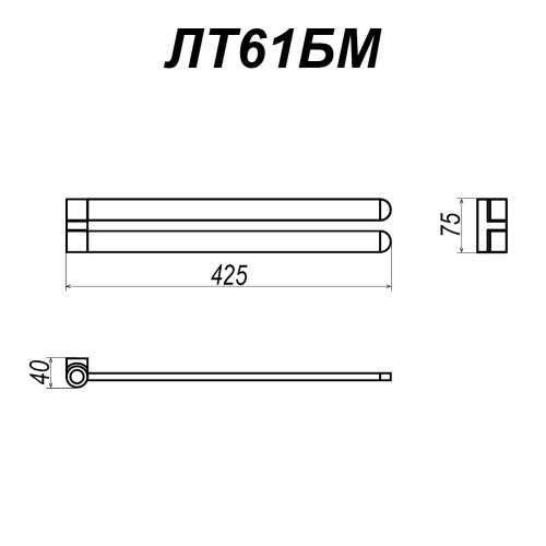 Полотенцедержатель Altasan Лотос ЛТ61БМ - фото 5