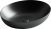 Раковина из сантехнического фарфора Ceramica Nova ELEMENT CN6017MB 50х40 накладная цвет черный без отверстий под смеситель