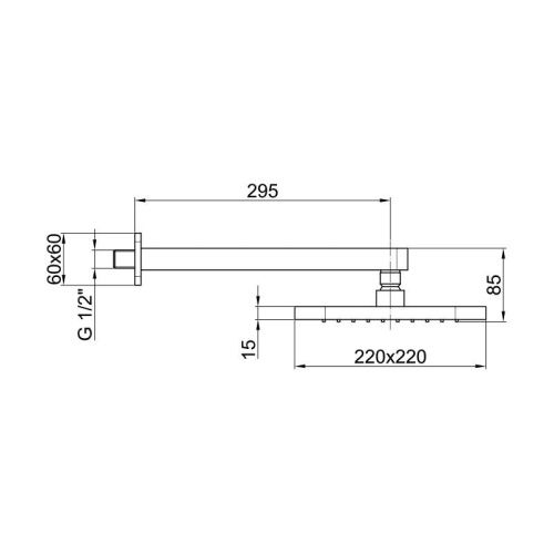 Верхний душ Webert Comfort AC0843015PVC хром - фото 3
