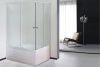 Душевой уголок Royal Bath BP RB8120BP-C-L 120х80 стекло матовое профиль белый с поддоном