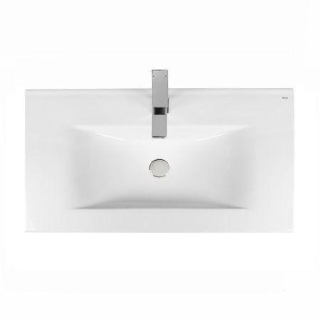 Раковина из сантехнического фарфора Bond Cube S05-800 80х50 встраиваемая цвет белый 1 отверстие под смеситель