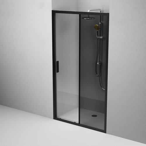 Душевая дверь Am.Pm Gem W90G-110-1-195BG 110х195 стекло прозрачное профиль черный - фото 5