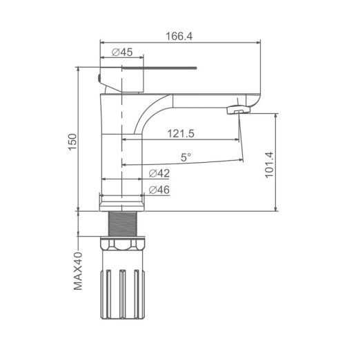 Смеситель ProHanss P35.10.03 на раковину золото - фото 3