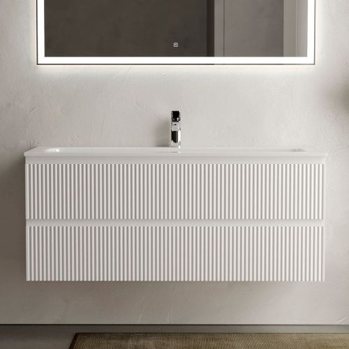 Тумба под раковину Sancos SNOB R SNR120W 120х40 подвесная цвет белый - фото 2