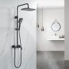 Душевая стойка Shevanik S9636H настенная цвет черный