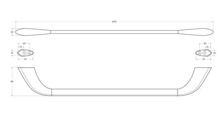Полотенцедержатель Cezares LINER LINER-TH-60-01