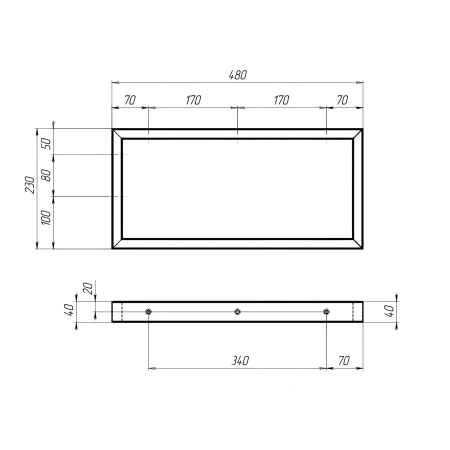 Тумба под раковину 1MarKa Grunge Loft У85848 80х50 подвесная цвет серый