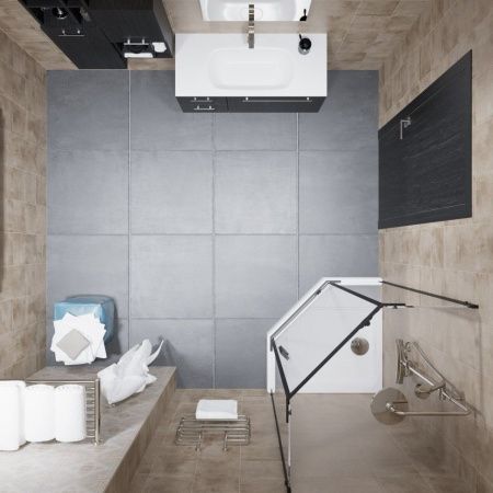 Душевой уголок Тритон Дека Щ0000059782 90х90 стекло прозрачное профиль черный с поддоном