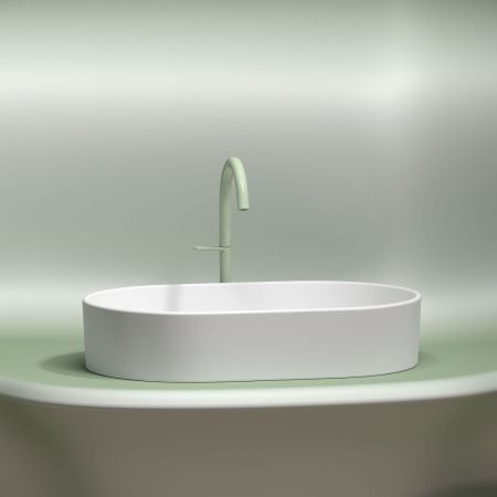 Раковина из сантехнического фарфора Ceramica Nova ELEMENT CN6048MW 60х40 накладная цвет белый без отверстий под смеситель