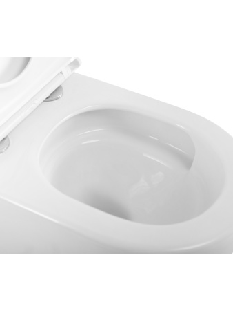 Унитаз подвесной BelBagno COMPATTO BB003CH-TOR/SC белый с сиденьем микролифт безободковый смыв торнадо