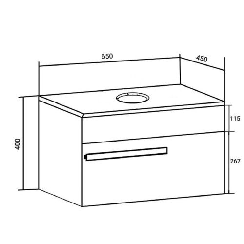 Тумба под раковину Runo ВУДЛАЙН 00-00004898 70х50 подвесная цвет серый - фото 4